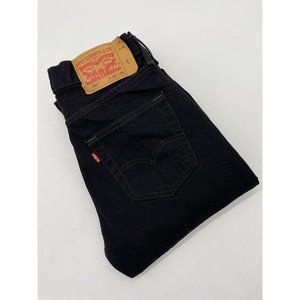 Levi's 501 Button Fly Jeans Men's Black Dark Wash Denim Size 30x34 Casual